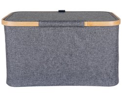 Noto Basket Donkergrijze Opbergmand met Deksel | House Nordic