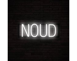 NOUD - Neon LED Lamp Kinderkamer | SpellBrite | 44,09 x 16 cm | 6 Dimstanden & 8 Lichtanimaties | Naamlamp Wandlamp Neon Verlichting