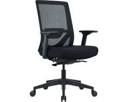 Nova - Bureaustoel - Ergonomisch NEN-EN 1335 - Schuifzitting - Zwart - Zonder hoofdsteun in hoogte verstelbaar