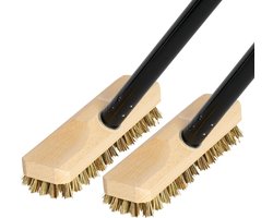 Novaliv 2X wisser van stevig hout met kunststof borstelharen met schroefdraad en schroefgreep vierdelige Union vloerborstel Ideale reiniging van balkon terras tuin binnen buitenruimte