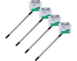 Novaliv 4X Tegelreiniger Badkamerwand met Telescopische Steel incl. Microvezelhoes Tegelwisser Badkamerwisser Tegelreiniger Badkamer