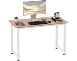 Novari Computertafel - Bureau - Werktafel - Bureautafel - Kantoortafel - Schrijftafel - Thuiswerken - Eiken / wit - 120x60x76 cm