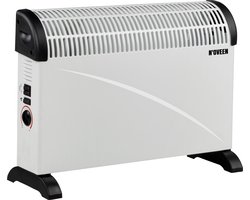 NOVEEN Convector heater CH-5000 met Turbo Fan - elektrische convector verwarming / kachel - staand of hangend - maximaal 2000W - wit