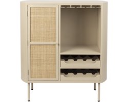 Novel Collection - Wijnkast Amaya - Beige - 38x90x100 cm