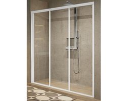 Novellini Lunes 2.0 schuifdeur 3-delig 3P 84/90x195cm matchroom/helder