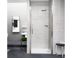 Novellini Young 2.0 1B draaideur voor nis 87/91x200cm zwart/helder