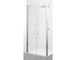 Novellini Young 2.0 2B draaideur 2 delig voor nis 87/91x200cm matchroom profiel helder glas