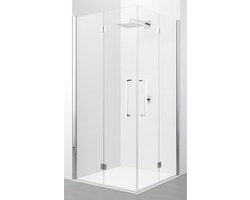 Novellini Young 2.0 2GS douchecabine hoekinstap met vouwdeuren 89/91x200cm matchroom/helder