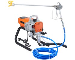 Novendo Goods – 1800W Airless verfspuit voor muren & meubels - Professionele elektrische verfspuitmachine met verstelbare druk & 9m slang – Krachtig spuitpistool kit