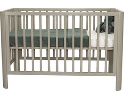 Novi at Home Philou Ledikant - Babybedje met Ronde Hoek - Baby Bed 60x120 cm - verstelbaar bodem - Groen