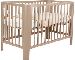 Novi at Home Philou Ledikant - Babybedje met Ronde Hoek - Baby Bed 60x120 cm - verstelbaar bodem - Zand