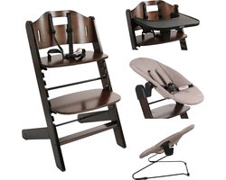 Novi Baby 1-2 Grow - Kinderstoel - Meegroeistoel - Walnut/Hazel Melange