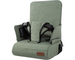 Novi Baby Maddy Stoelverhoger - Groen Melange - Inclusief bevestigingsriem