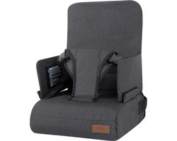 Novi Baby Maddy Stoelverhoger - Zwart Melange - Inclusief bevestigingsriem