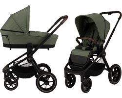 Novi Baby Nena Pro Kinderwagen - 2-in1 Kinderwagen - Groen Melange - Geschikt vanaf de geboorte tot 22kg
