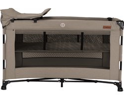 Novi Baby Nora Luxe Campingbed - Hazel/Zwart - reisbed - Inclusief transporttas - Inclusief verschoonblad -Inclusief bodemverhoger
