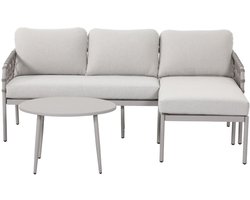 Novi Bente loungeset 3-delig chaise longue - zand