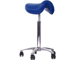 Novicum Esta zadelkruk kappersfiets Blauw-COMPACT zadel-Medium gasveer kapperskruk