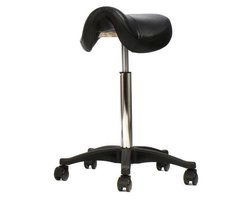 Novicum Nissa zadelkruk kappersfiets zwart met Compact zadel en Medium gasveer kapperskruk