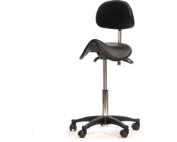 Novicum Ypsilon Comfort Plus zadelstoel zadelkruk Large gasveer zitneigverstelling en kantelbare rugleuning werkstoel kapperskruk