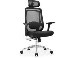 Noviq Ergonomische bureaustoel - Bureaustoelen voor Volwassenen - Office gaming chair - Gamestoel - Volledig Verstelbaar - NEN1335-gecertificeerd - Zwart