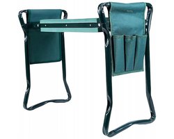 Novity® 4-in-1 Tuinkruk & Kniebank – Opvouwbare Tuinstoel met 2 Opbergtassen