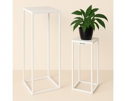 Novity® | Metalen Plantenstandaard 70 cm – Staande Bloemenstandaard – Industrieel Loft Design – Voor Binnen & Buiten