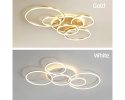 Novyro Living - plafondlamp - verlichting - LED lampen - ringen - 3 kleuren - dimbaar - wit - woonkamer - slaapkamer - 260V