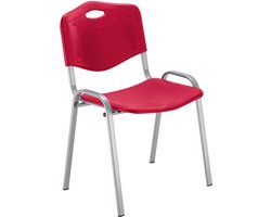 NowyStyl bezoekersstoel, H 470 mm x B 460 mm x D 410 mm, kunststof, met stalen frame, anti-kras voetjes, stapelbaar, kleur naar keuze