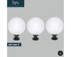 Nox Tuinbol Voordeelset - 3 Tuinbollen - Eenvoudige Buitenverlichting! Geen Gedoe met Grondkabels - Vervanger van Tuinverlichting op zonne-energie