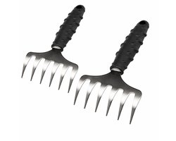 NP Goods Vleesklauwen - Roestvrij staal - Voor pulled pork en kip - BBQ Accesoires - Barbecuegereedschapset