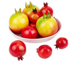 NTH products- Kunstvruchten 15 stuks - Granaatappel in 4 stijlen - Fruitdecoratie - Kunstmatige miniaturen - Handwerk voor huis - Bruiloft/Kerstmis decoratie - Decoratiefruit