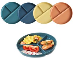 NTHProducts - Portion Control Plates - Gewichtsverlies - Shatterproof - 9 Inch - Herbruikbare Borden - Gezonde Maaltijden - Geschikt voor Lunch en Diner