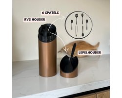 NU MET PAASCADEAU! Luxe keukengerei-set® RVS en lepelhouder - Siliconen spatels BPA-vrij - Anti-aanbak - Krasvrij