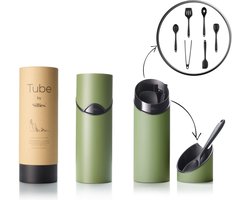 NU MET PAASCADEAU! Luxe keukengerei-set® RVS en lepelhouder - Siliconen spatels BPA-vrij - Anti-aanbak - Krasvrij