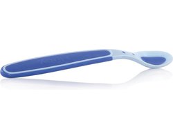Nûby - Zachte en warmtegevoelige lepeltjes voor baby - Blauw - 3 stuks - 3+ maanden