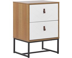 NUEVA - Nachtkastje - Lichte houtkleur - MDF