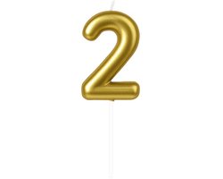 Nummer kaars 2- goud