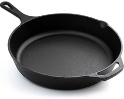Nuovva - Gietijzeren pan - cast iron pan - koekenpan 30cm - geschikt voor alle warmtebronnen