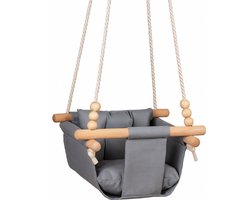 Nupimo Babyschommel voor Buiten & Binnen, Verstelbare Touwen, 6 tot 36 Maanden - Baby Schommel met Veiligheidsriem - Baby Schommelstoel Inclusief Bevestigingsmateriaal