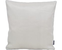 Nura Wit / Zilver Kussenhoes | Polyester / Metallic | 45 x 45 cm
