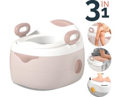 NurturyCare 3-in-1 peuterpotje - plaspotje - Toilettrainer -Potje peuter - Kindertoilet - WC Verkleiner - toiletverkleiner - Brilverkleiner - Roze