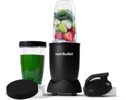 Nutribullet Exclusive Blender - 900 Watt - Smoothie Maker - Incl. To Go Accessoires - Incl. Twee 900 ml Drinkbekers - Bewaardeksel - To Go Deksel - Incl. Drinkring - BPA- en BPS-vrij - Zwart