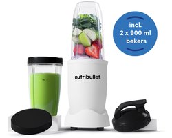 Nutribullet Exclusive Blender - 900 Watt - Smoothie Maker - Twee 900 ml Drinkbekers- Incl. To Go Deksel en Bewaardeksel - BPA & BPS-vrij - Wit