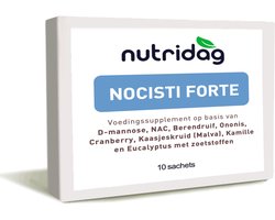 Nutridag - Nocisti forte - Helpt bij een blaasontsteking - Natuurlijke blaasontsteking kuur - Meteen verlichting van branderig en pijnlijk gevoel - 10 zakjes