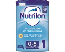 Nutrilon 1 - Zuigelingenmelk Baby 0-6 maanden - Babymelk in Poeder voor Flesvoeding - Blik 800g