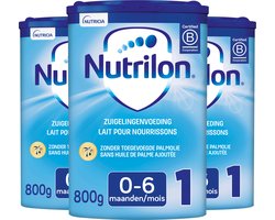 Nutrilon 1 - Zuigelingenmelk Baby 0-6 maanden - Babyvoeding in Poeder voor Flesvoeding - 3 x 800g