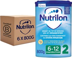 Nutrilon 2 - Opvolgmelk Baby 6-12 maanden - Babyvoeding in Poeder voor Flesvoeding - 6 x 800g