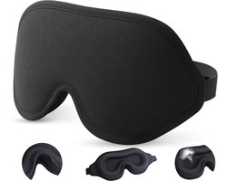 Nuvance Verstelbaar Slaapmasker - 3D - 100% Verduisterend - Ademend Traagschuim - voor Mannen & Vrouwen - Oogmasker Slaap