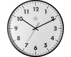 nXt New – Wandklok – 40 cm – Plastic – Zwart – Stil